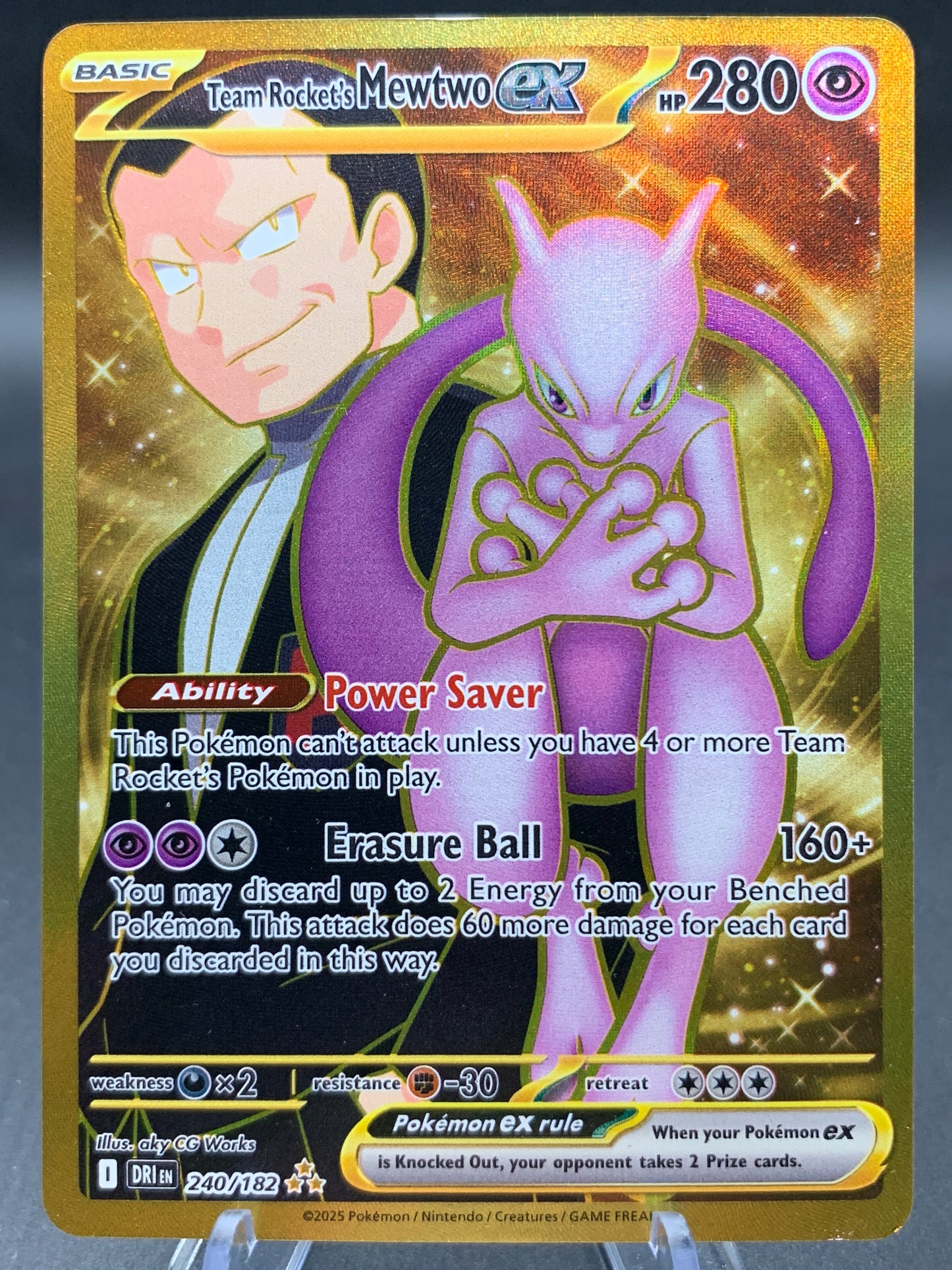 Pokémon TCG: 2025 Team Rocket's Mewtwo ex - 240/182 - SV: Destined Rivals