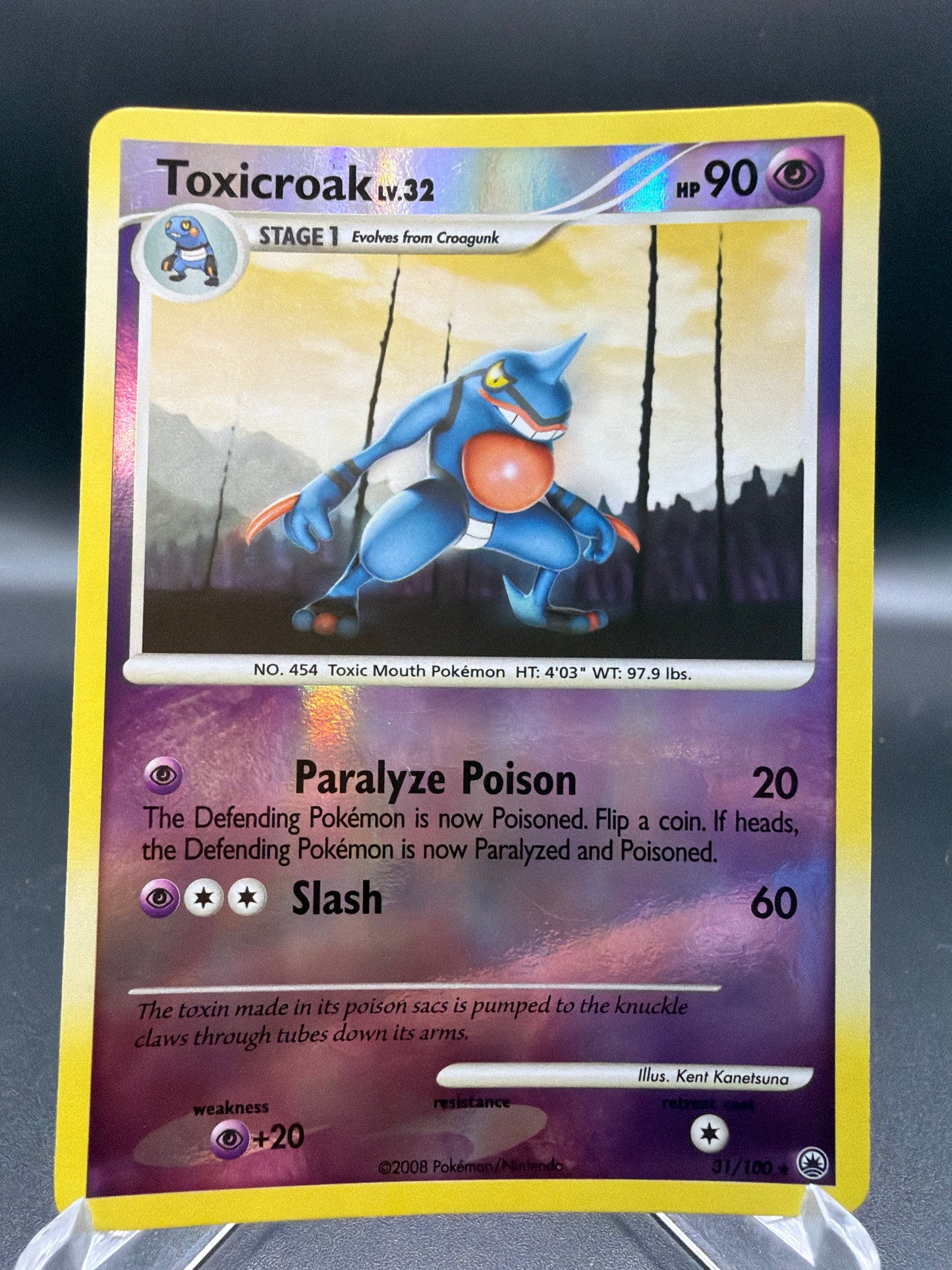 Pokémon TCG: 2008 Toxicroak - 31/100  - Majestic Dawn (MD)