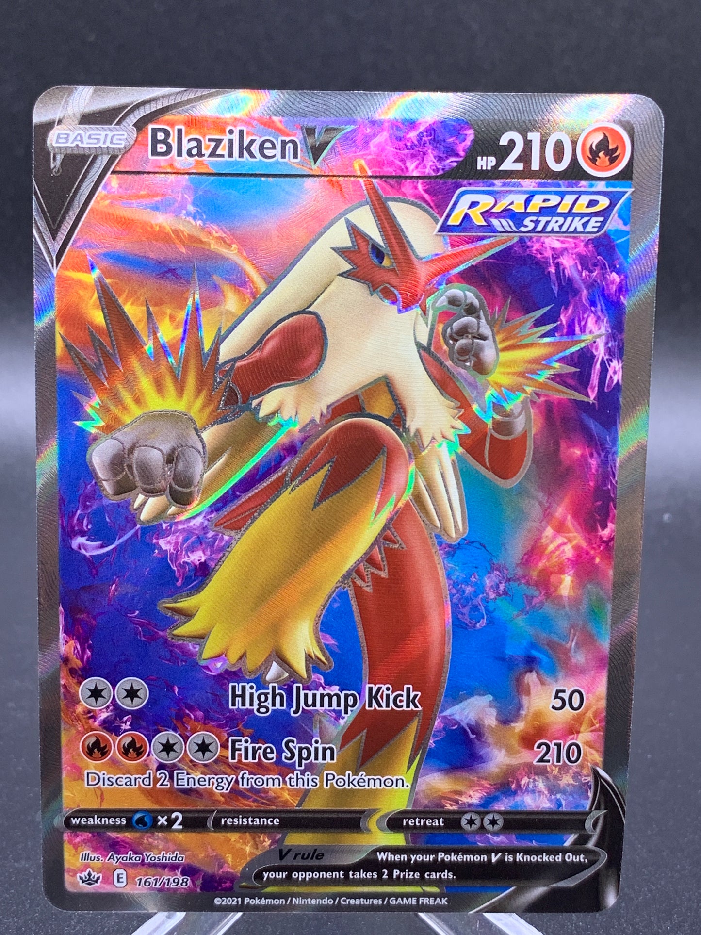 Pokemon TCG - Blaziken V 161/198 - SWSH06 - Full Art- Chilling Reign