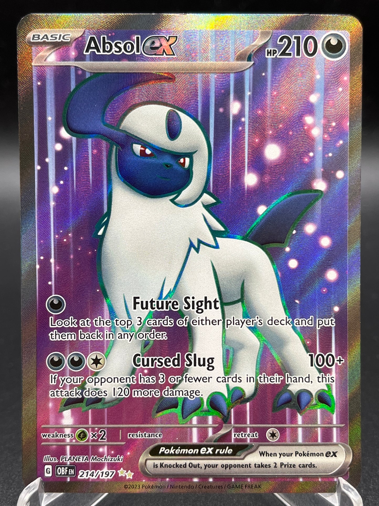 Pokémon TCG: 2023 Absol ex 214/197 S&V: Obsidian Flames