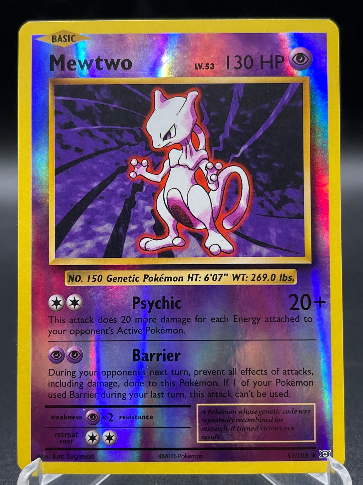 Pokémon TCG: 2016 Mewtwo 51/108 XY: Evolutions Reverse-Holo