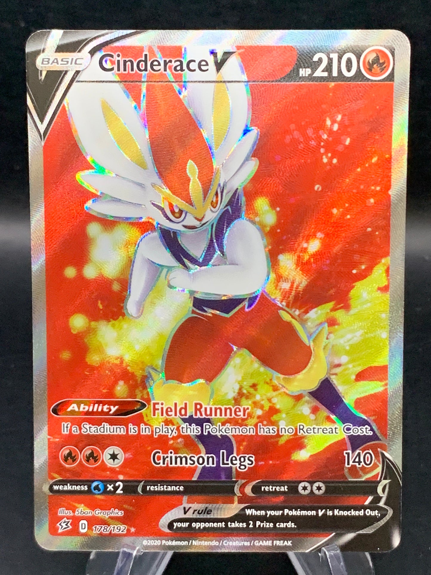 Pokémon TCG: 2019 Cinderace V 178/192 S&S: Rebel Clash