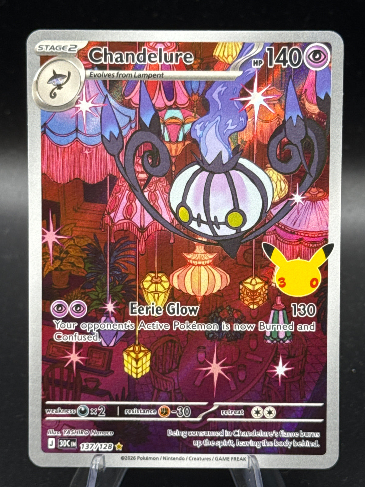 Pokémon TCG: 2026 Chandelure 137/128 - ME: 30th Celebration Classic Collection (30C)