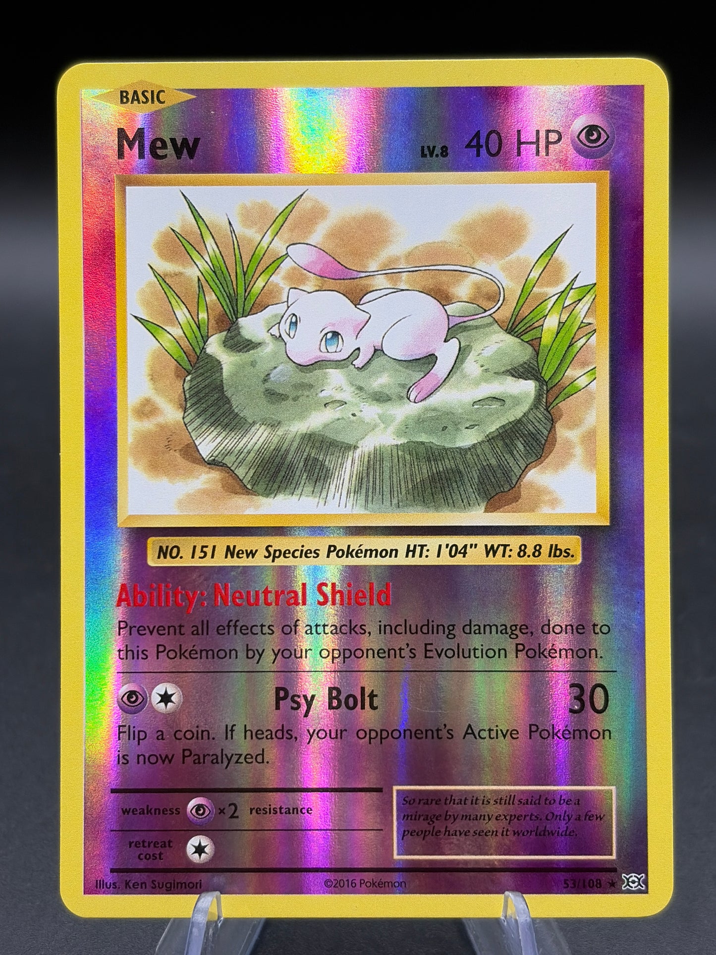 Pokémon TCG: 2016 Mew 53/108 XY: Evolutions Reverse Holo