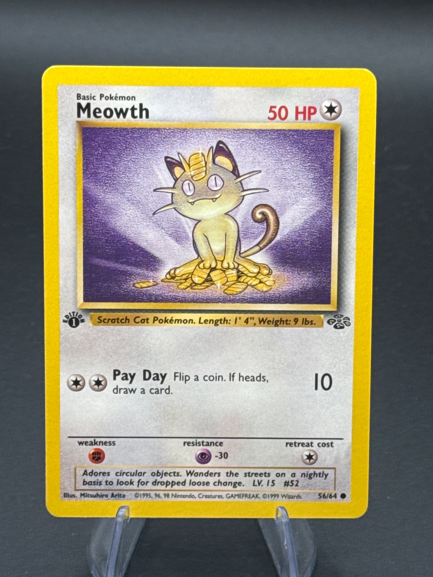 Pokémon TCG: Meowth 56/64 - 1st Edition Jungle