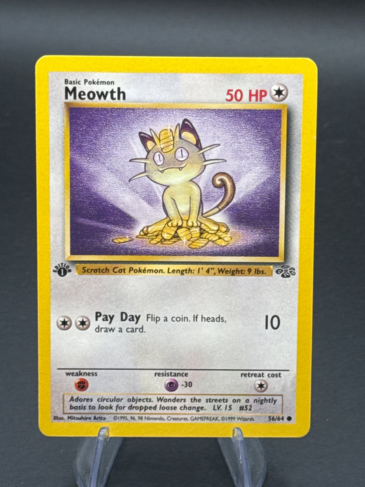 Pokémon TCG: Meowth 56/64 - 1st Edition Jungle