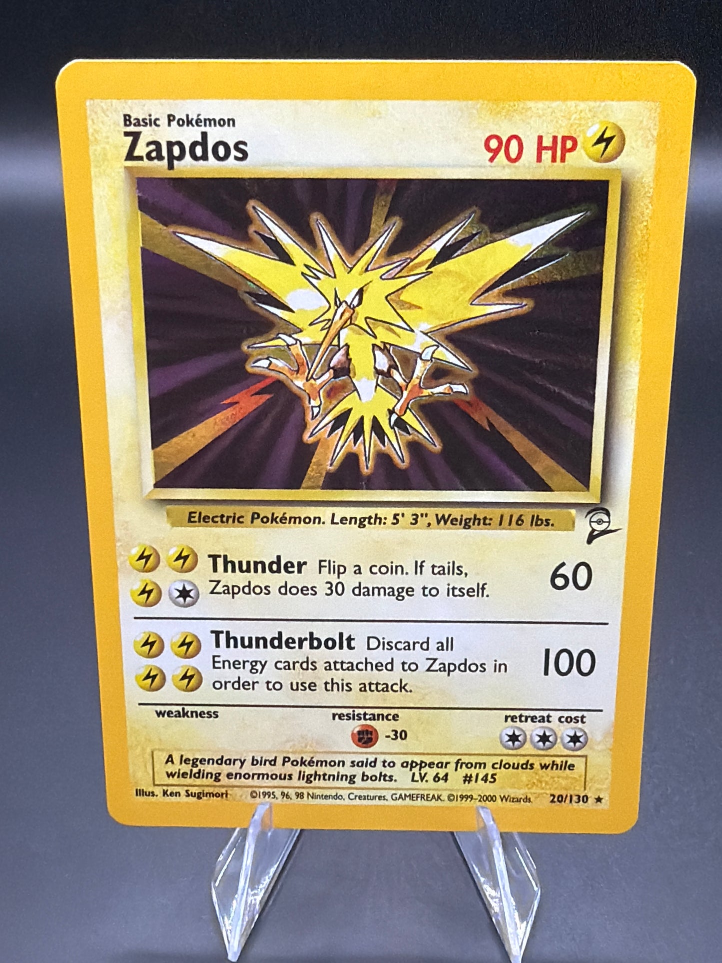 Pokémon TCG: 2000 Zapdos 20/130 Base Set 2