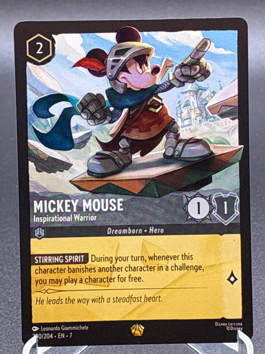 Lorcana TCG: Mickey Mouse Inspirational Warrior 200/204 Archazia's Island