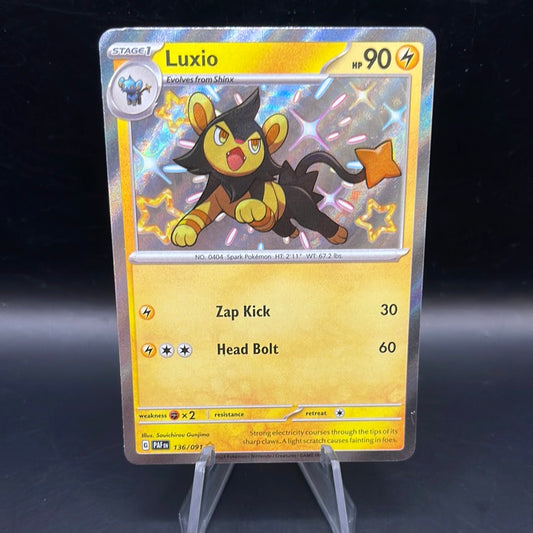 Pokémon TCG: 2024 Luxio 136/091 S&V Paldean Fates Baby Shiny