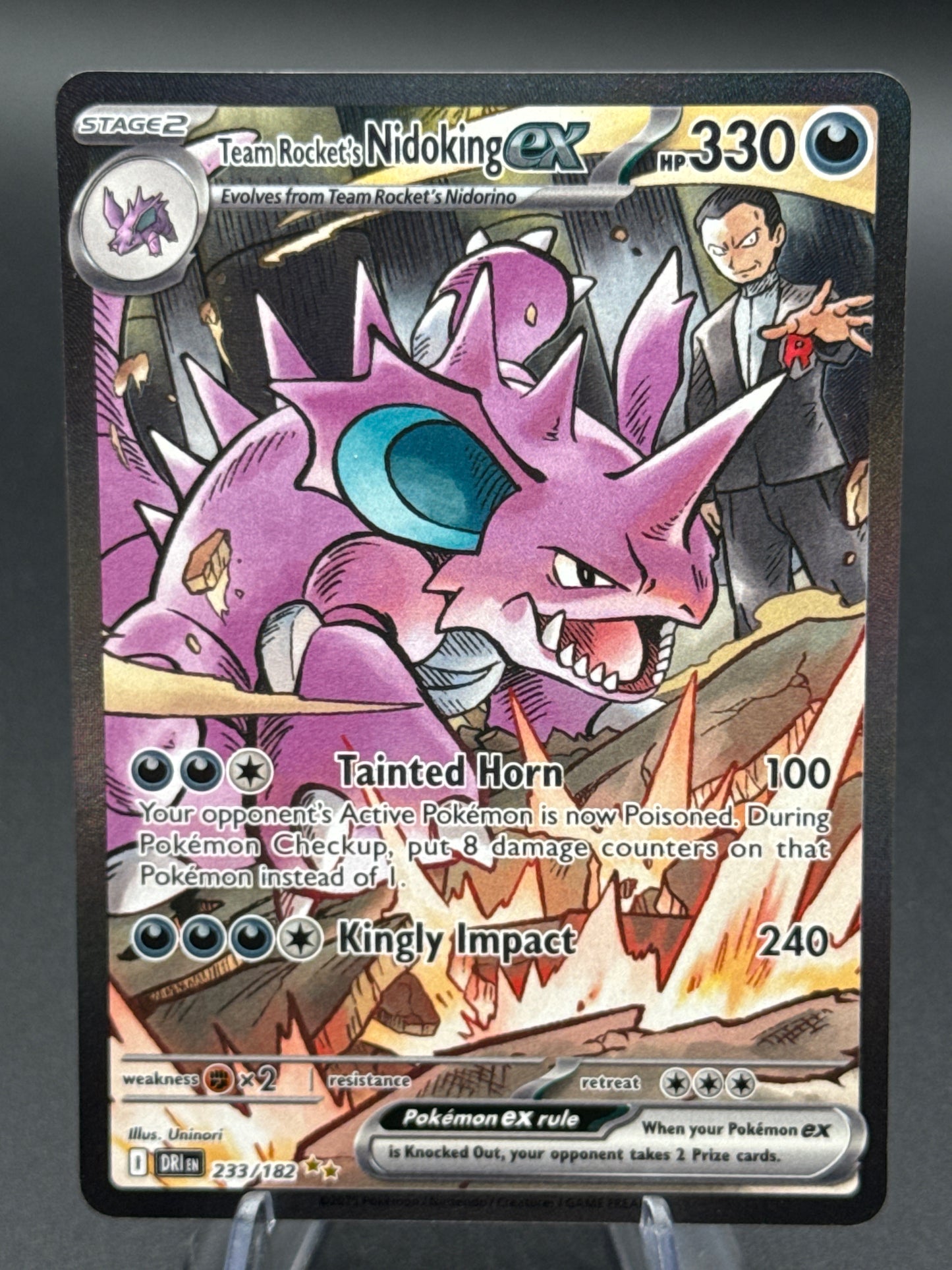 Pokémon TCG: 2025 - Team Rocket's Nidoking ex - 233/182 - SV: Destined Rivals