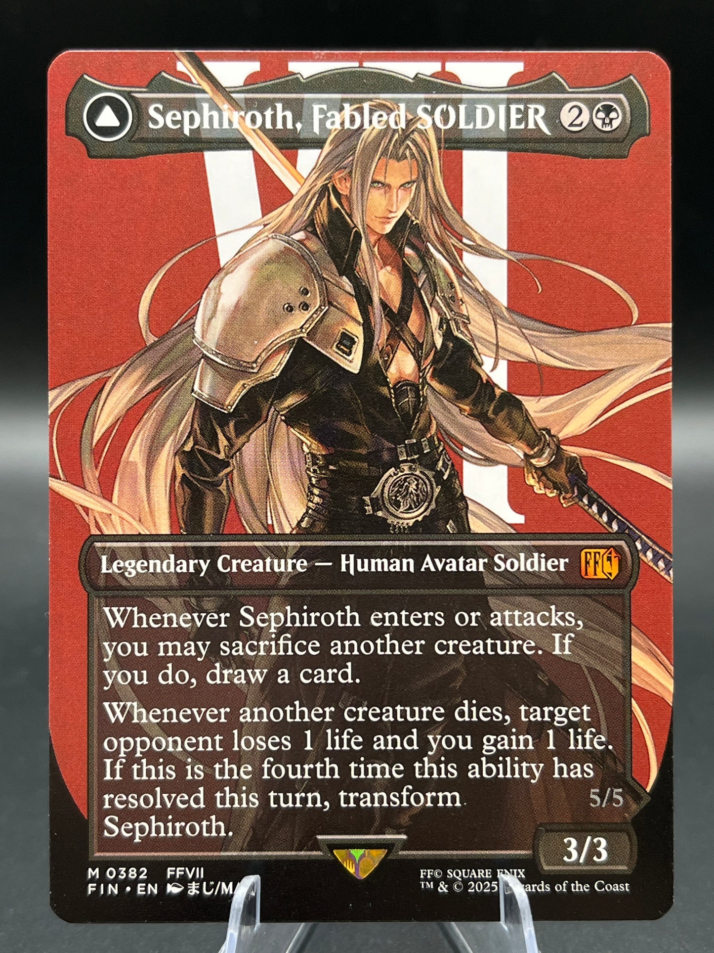 MTG TCG: 2025 Sephiroth, Fabled SOLDIER (0382) (Borderless) - FINAL FANTASY