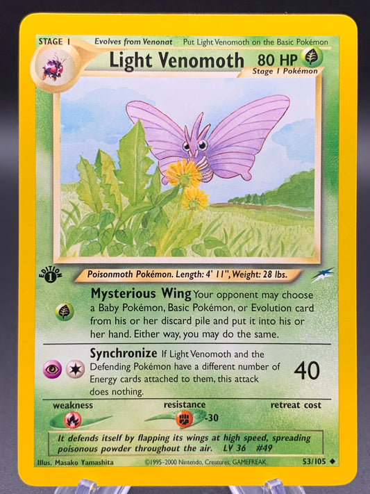 Pokémon TCG: 2000 Light Venomoth - 53/105 - 1st Edition Neo Destiny