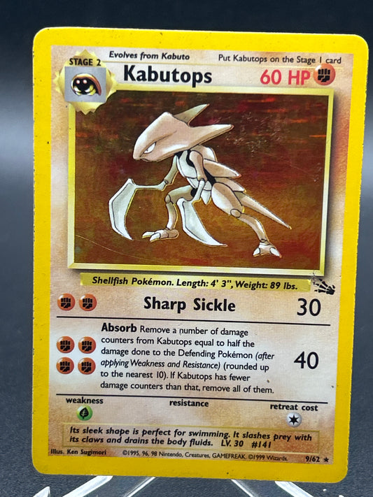 Pokémon TCG: 1999 Kabutops 9/62 Fossil Holo Unlimited