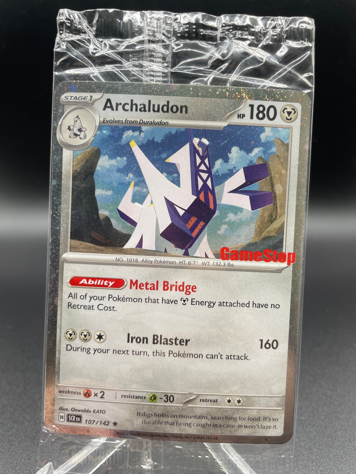 Pokémon TCG: 2024 Archaludon 107/142 S&V GameStop Promo Sealed