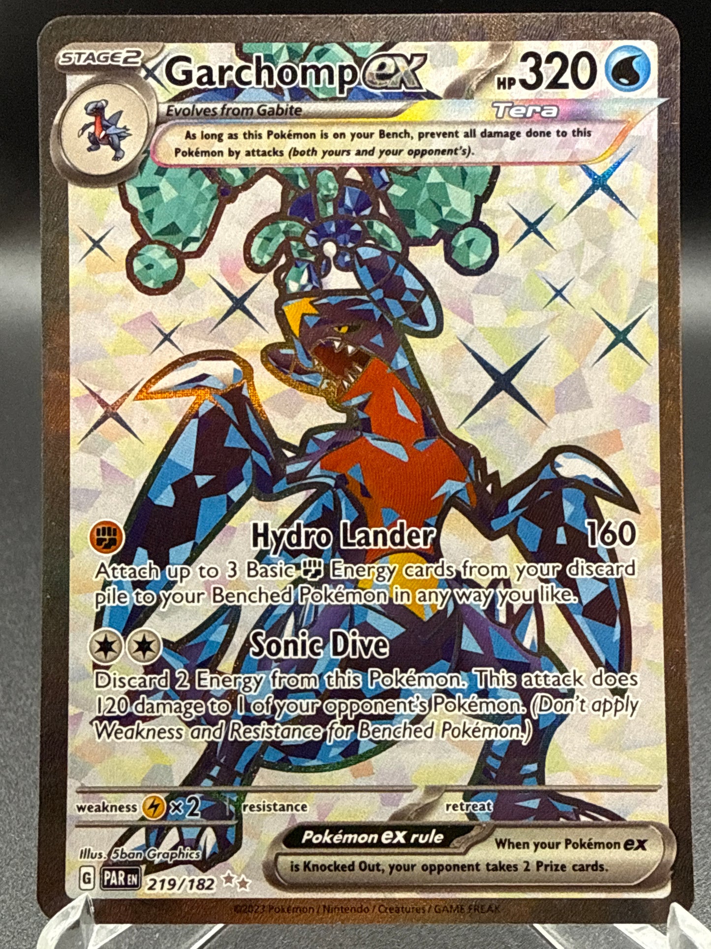 Pokémon TCG: 2023 Garchomp ex - 219/182 - SV: Paradox Rift