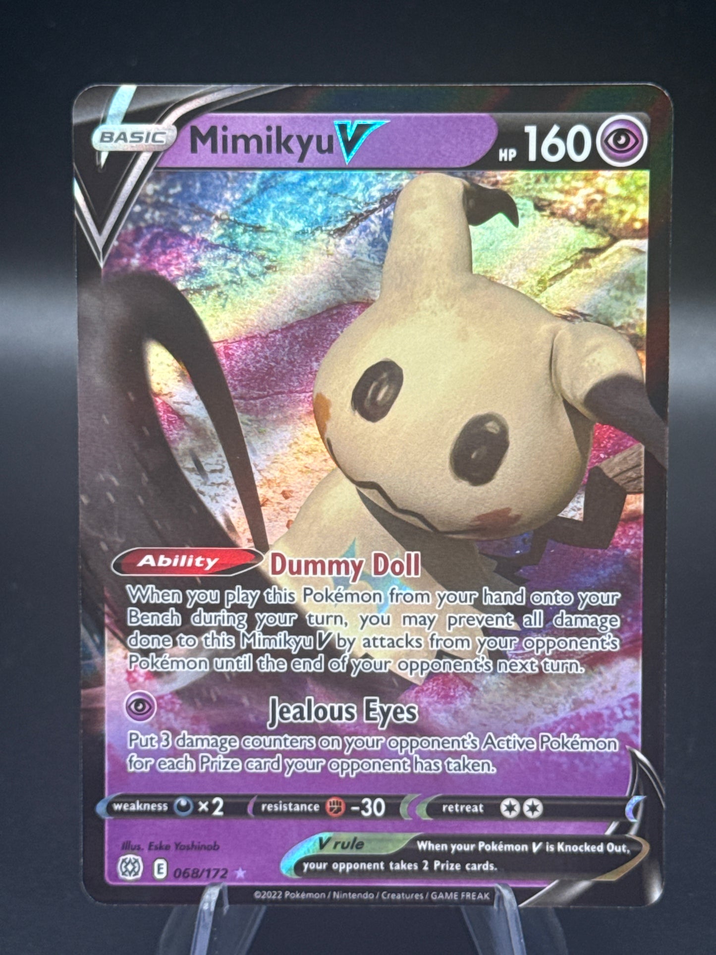 Pokémon TCG: 2022 Mimikyu V 068/172 Brilliant Stars