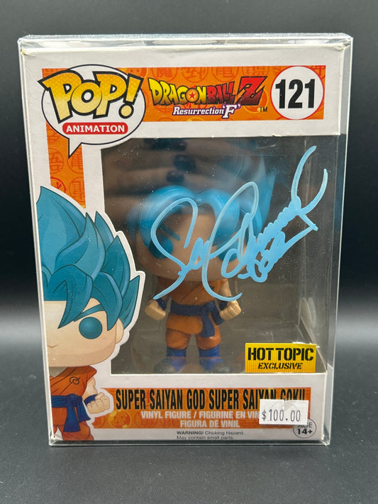 Auto Funko PoP! Anime: Dragonball Z Resurrection F - Super Sayian God Super Sayian Goku (Hot Topic Exclusive)