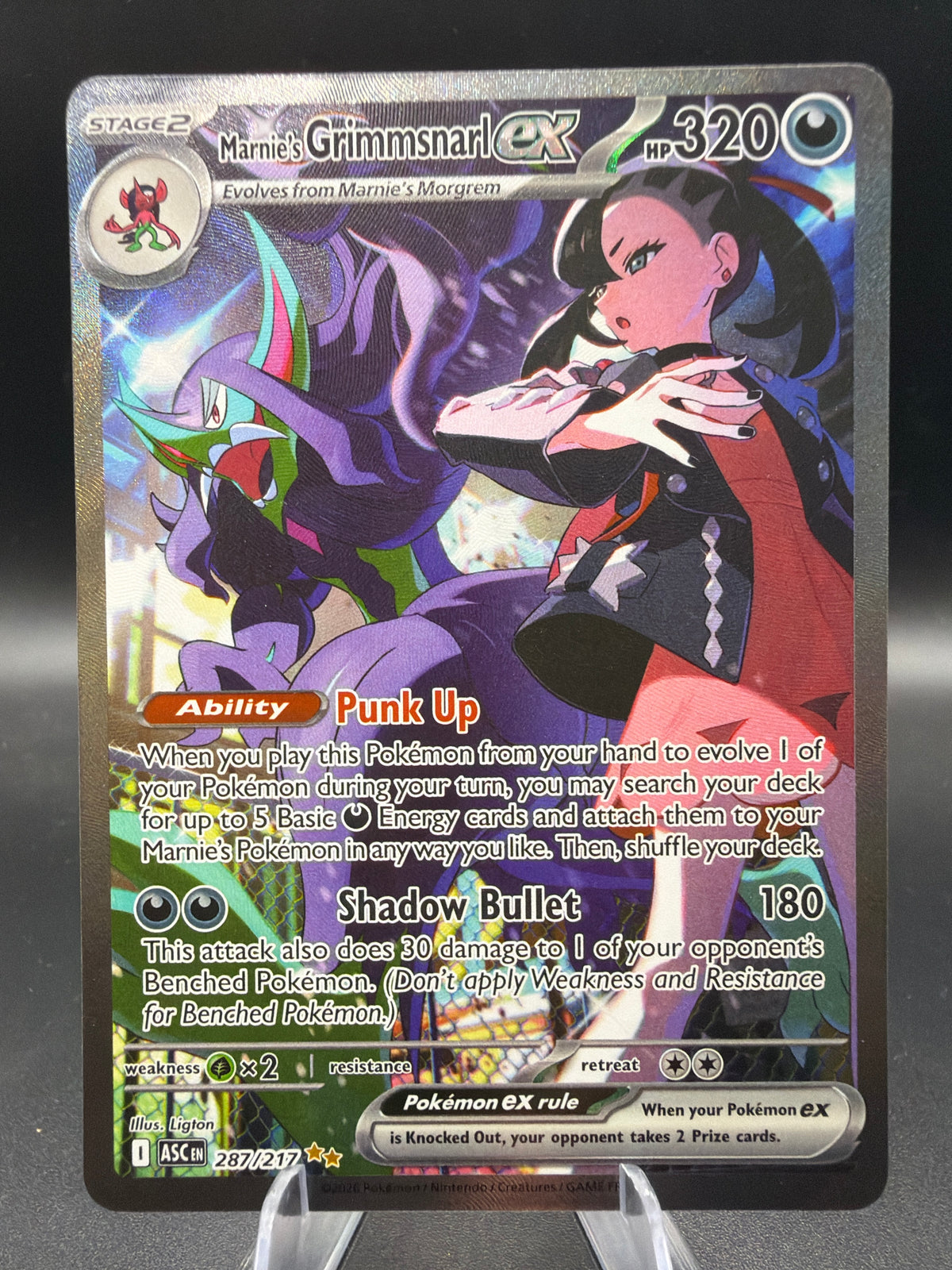 Pokémon TCG: 2026 Marnie's Grimmsnarl ex - 287/217 - ME: Ascended Heroes