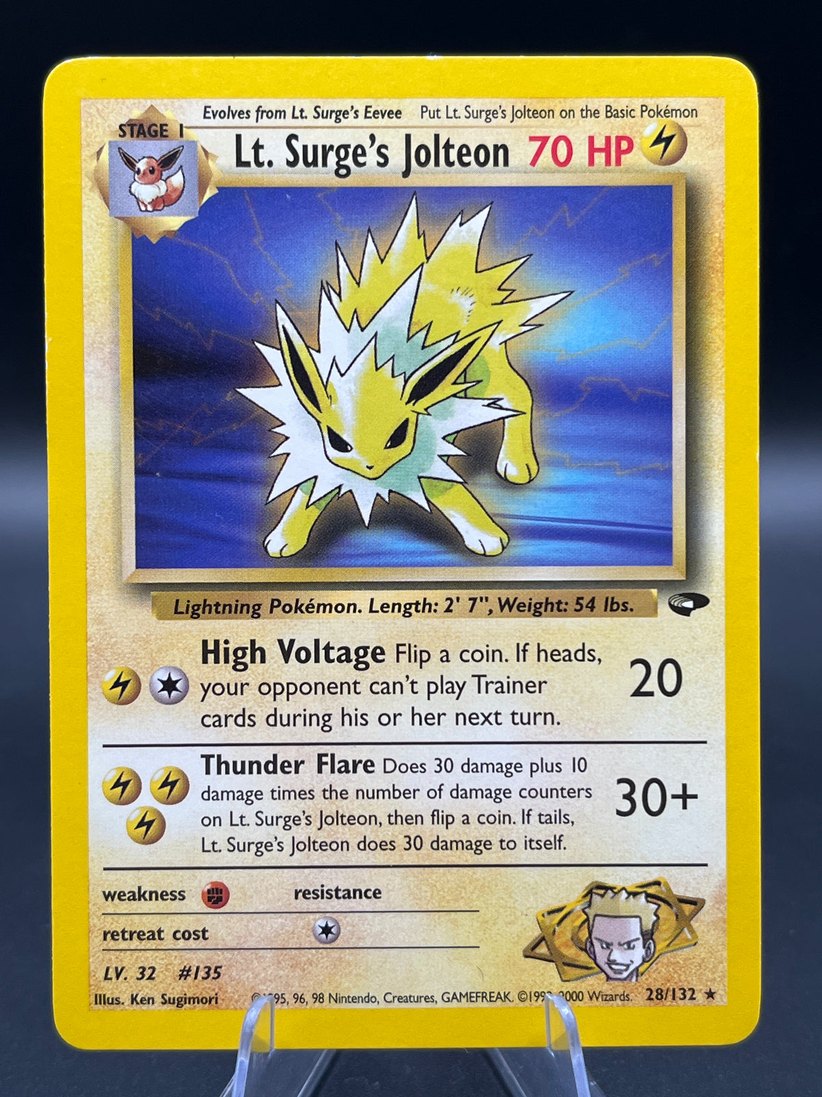 Pokémon TCG: 2000 Lt. Surge's Jolteon 28/132 - Gym Challenge Unlimited