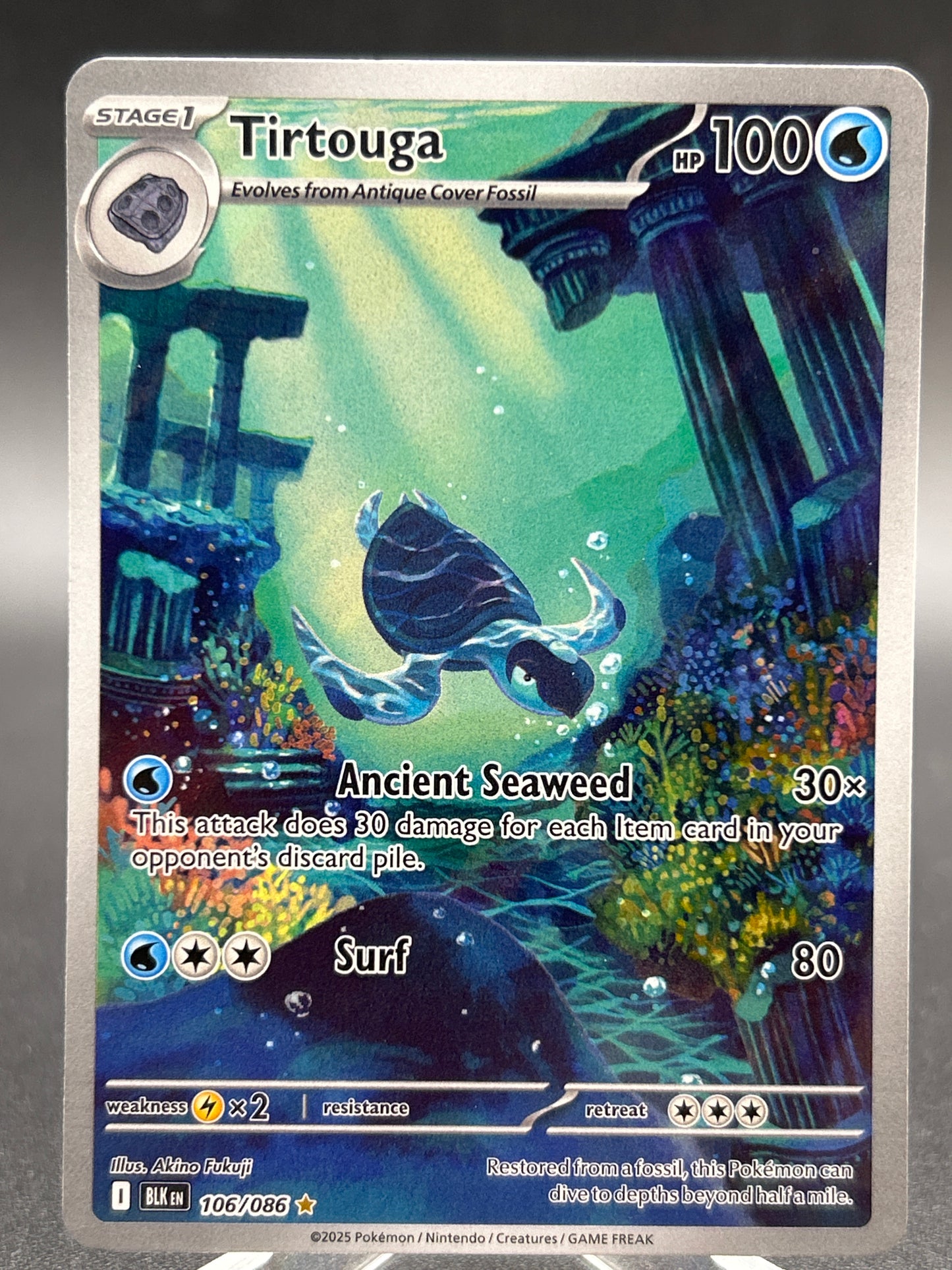 Pokémon TCG: 2025 Tirtouga 106/086 SV: Black Bolt