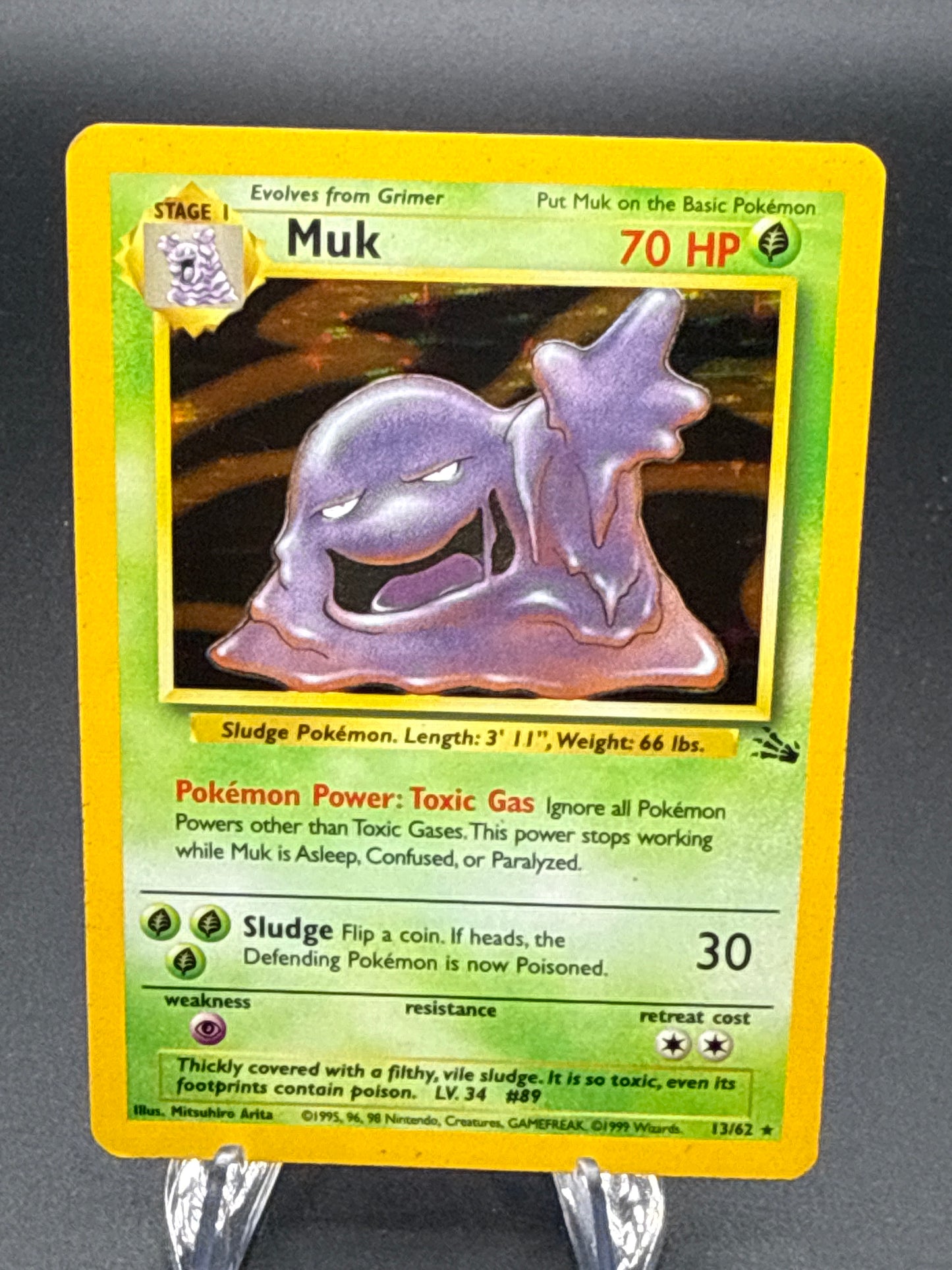 Pokémon TCG 1999 Muk - 13/62 - Fossil Holo