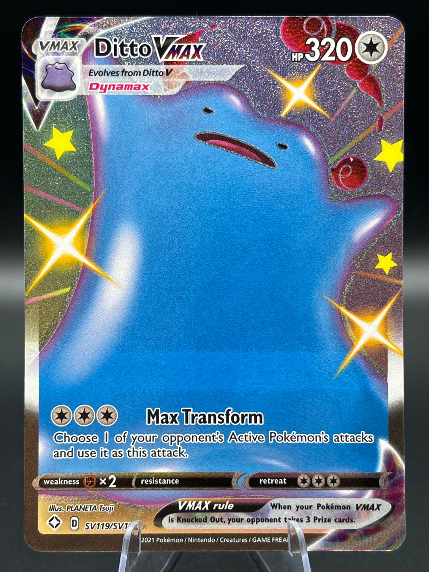 Pokémon TCG: 2021 Ditto VMAX - SV119/SV122 - Shining Fates: Shiny Vault