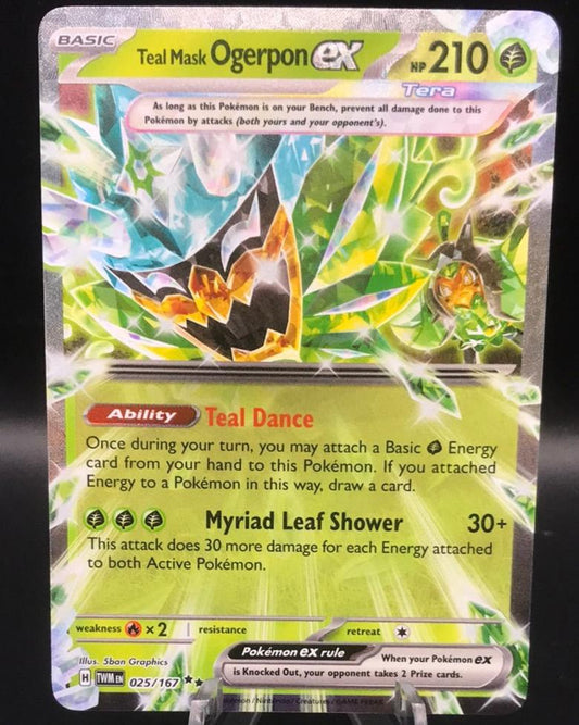 Pokémon TCG: 2024 Teal Mask Ogerpon ex 025/167 SV: Twilight Masquerade