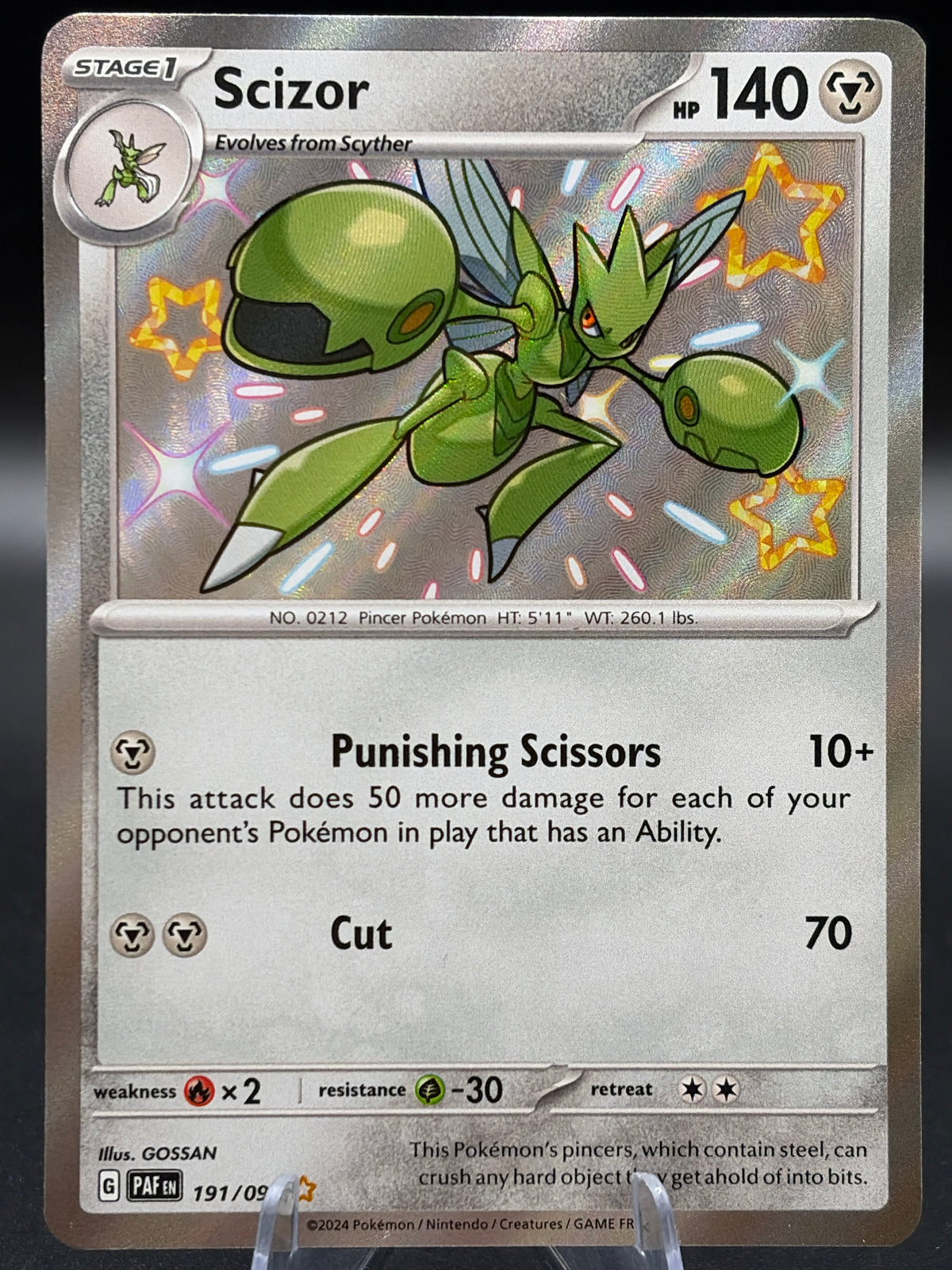 Pokémon TCG: 2024 Scizor 191/091 S&V Paldean Fates Baby Shiny