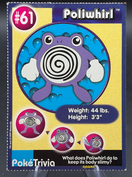 Pokémon TCG: Poliwhirl #61 Poke'Trivia Pokemon Card Mewtwo Strikes Back Movie