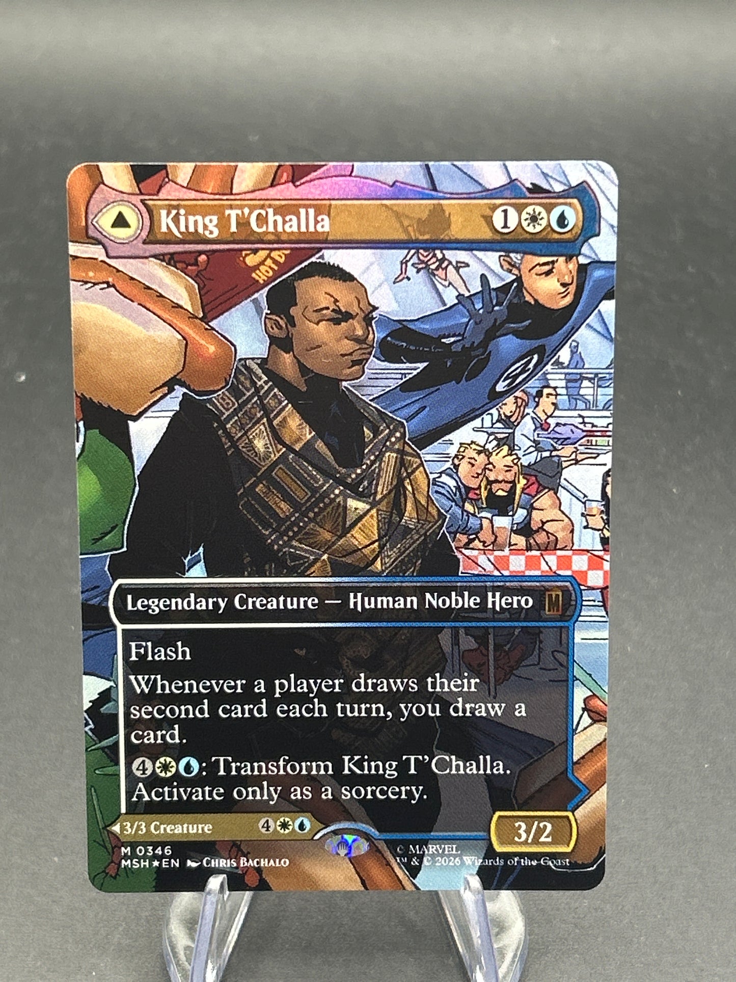 MTG TCG: King T'Challa (Borderless) (0346) - Marvel Super Heroes (MSH)