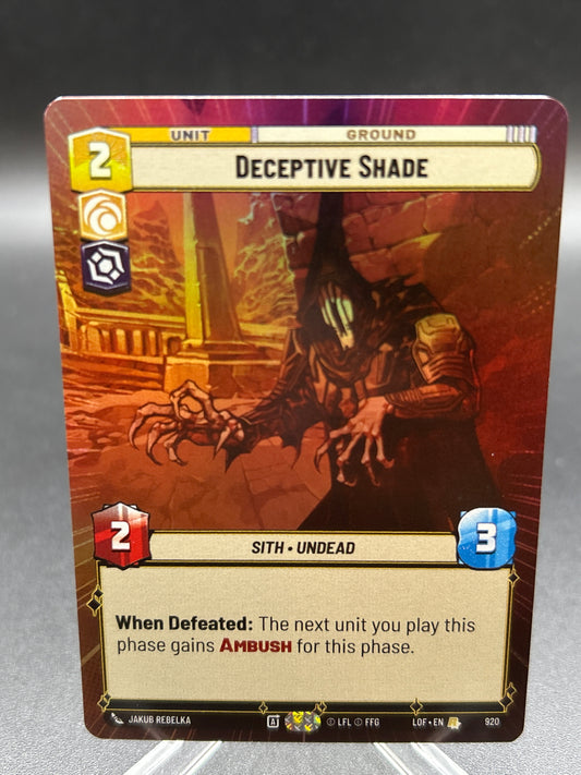 Star Wars TCG: Deceptive Shade (Hyperspace Foil) - Legends of the Force (LOF)