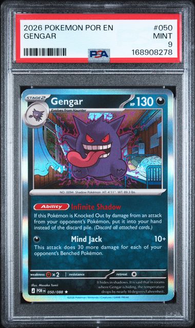 PSA 9 Pokémon TCG: 2026 Gengar 050/088 POR: Perfect Order