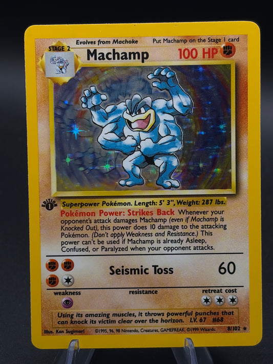 Pokémon TCG: 1999 Machamp 8/102 1st Edition Deck Exclusives