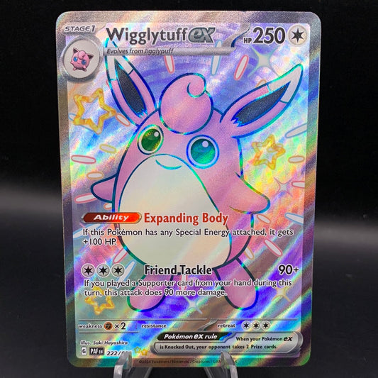 Pokémon TCG: 2024 Wigglytuff ex 222/091 S&V Paldean Fates Shiny Full Art