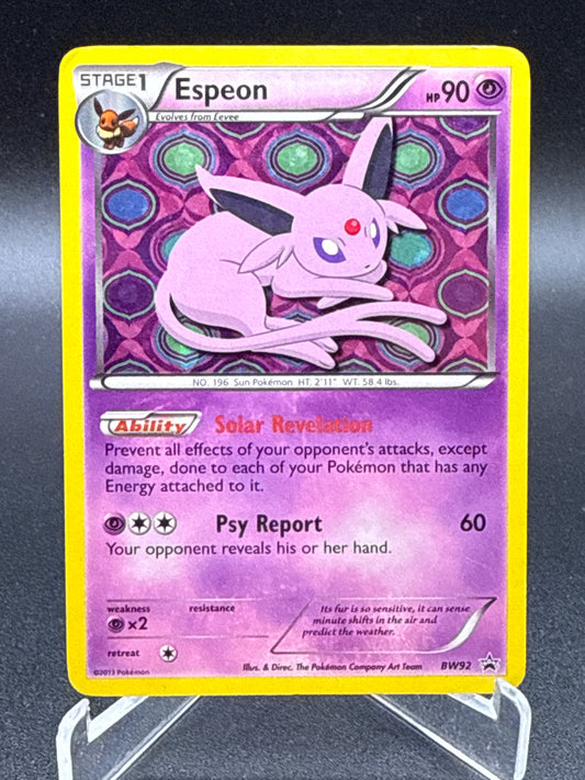 Pokémon TCG: 2013 Espeon BW92 BW: Black & White Promos (Damaged)