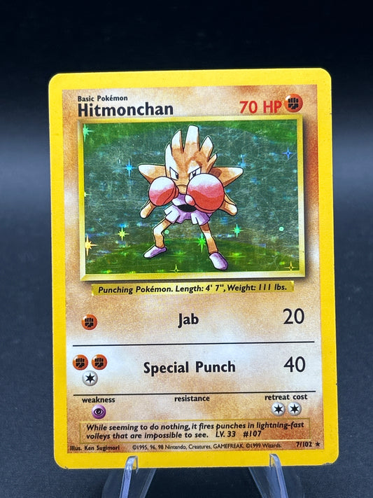 Pokémon TCG: 1999 Hitmonchan 7/102 Base Set Holo