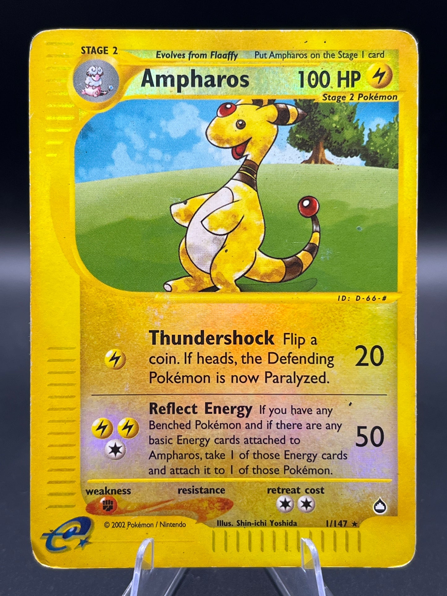 Pokémon TCG: 2002 Ampharos H1/147 -  Aquapolis Reverse Holo