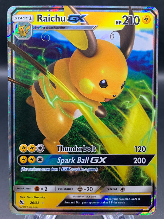 Pokémon TCG: 2019 Raichu Gx - 20/68 -  Hidden Fates