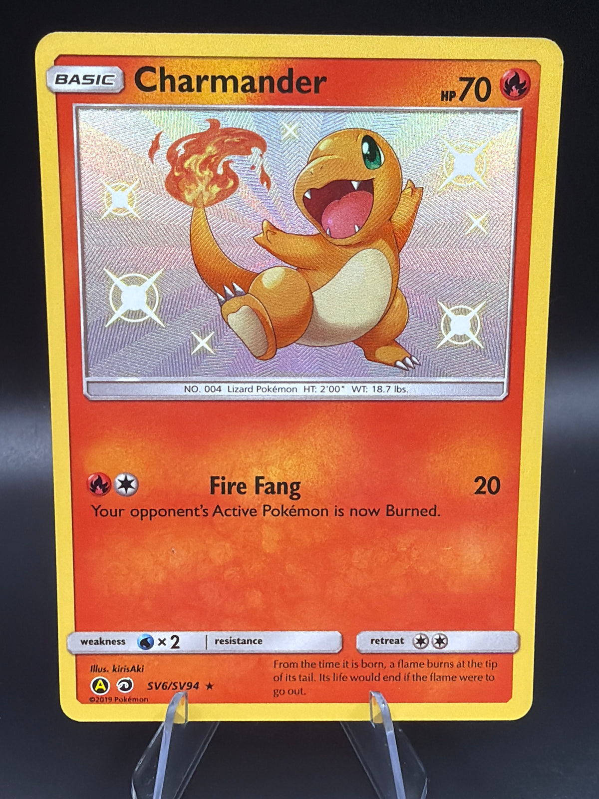 Pokémon TCG: 2019 Charmander SV6/SV94 Hidden Fates Shiny Holo Rare
