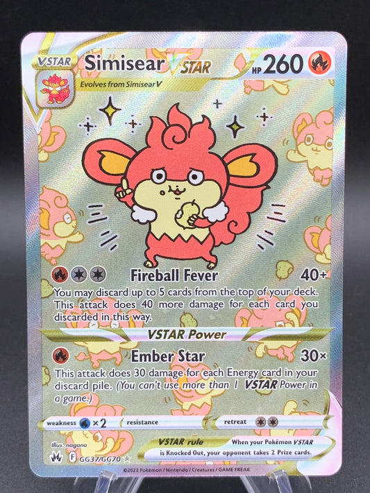 Pokémon TCG: 2023 Simisear VSTAR - GG37/GG70 - SWSH: Crown Zenith Galarian Gallery