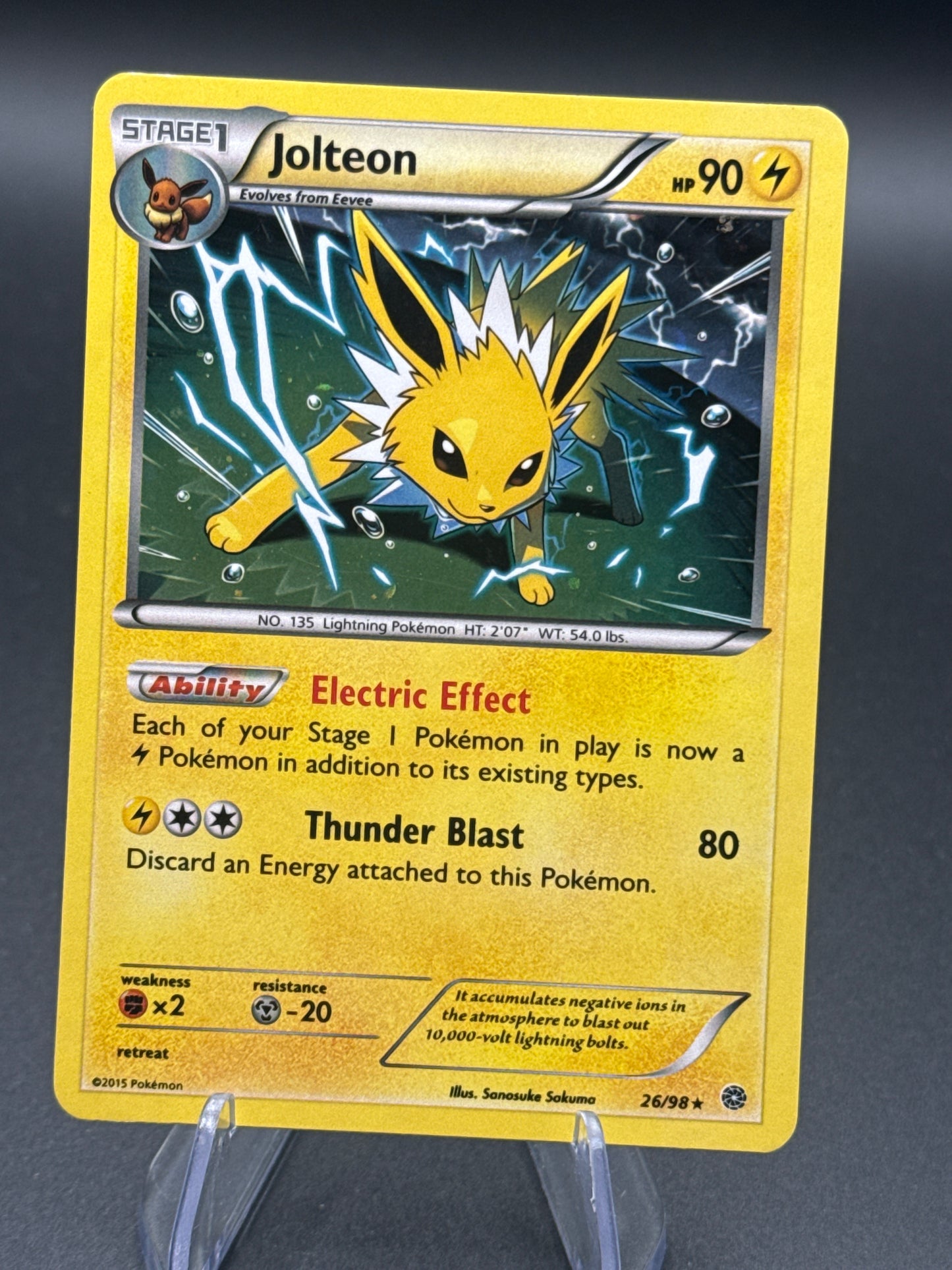 Pokémon TCG: 2015 Jolteon - 26/98  - (Cosmos Holo) - Miscellaneous Cards & Products