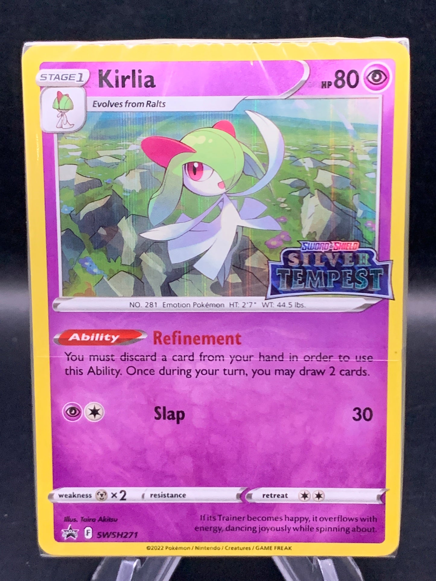 Pokémon TCG: 2022 Kirlia SWSH271 SWSH: Silver Tempest Prerelease (Sealed)