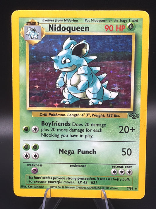 Pokémon TCG: 1999 Nidoqueen 7/64 Jungle Holo Unlimited