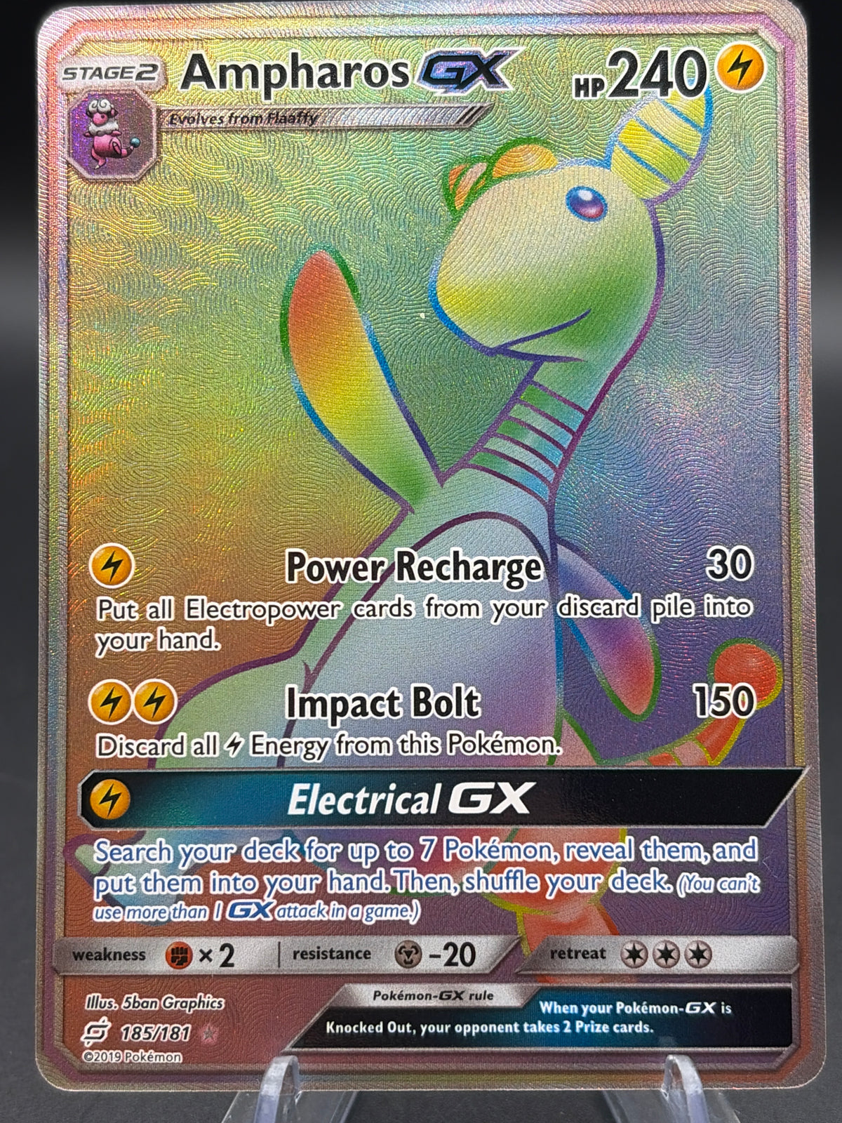 Pokémon TCG: 2019 Ampharos GX - 185/181 - Sun & Moon Team Up