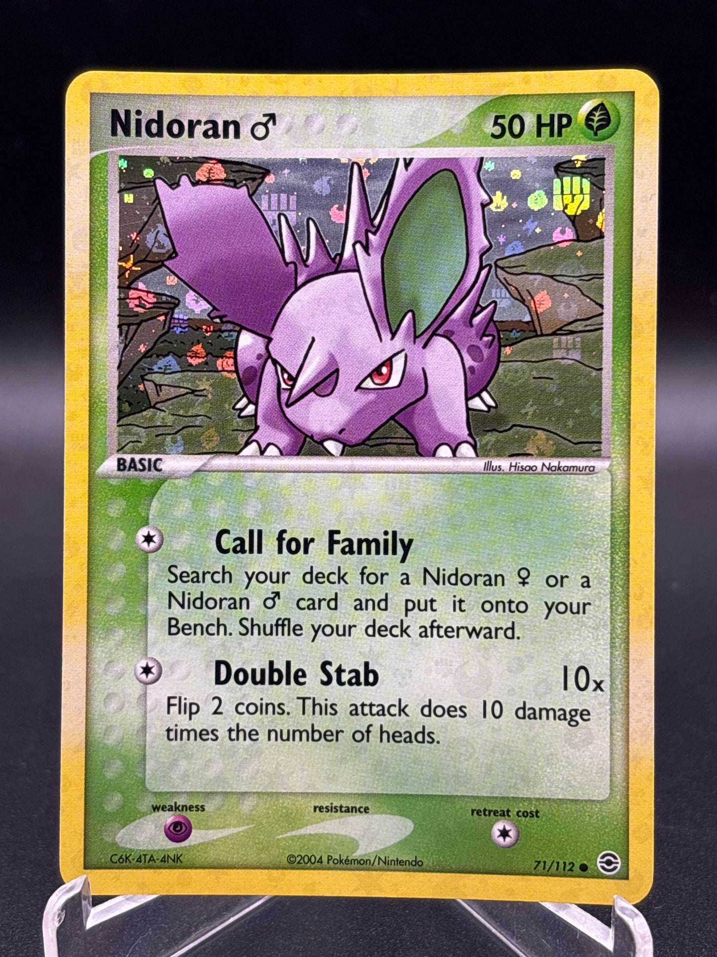 Pokémon TCG: 2004 Nidoran (M) 71/112 FireRed & LeafGreen Reverse Holo