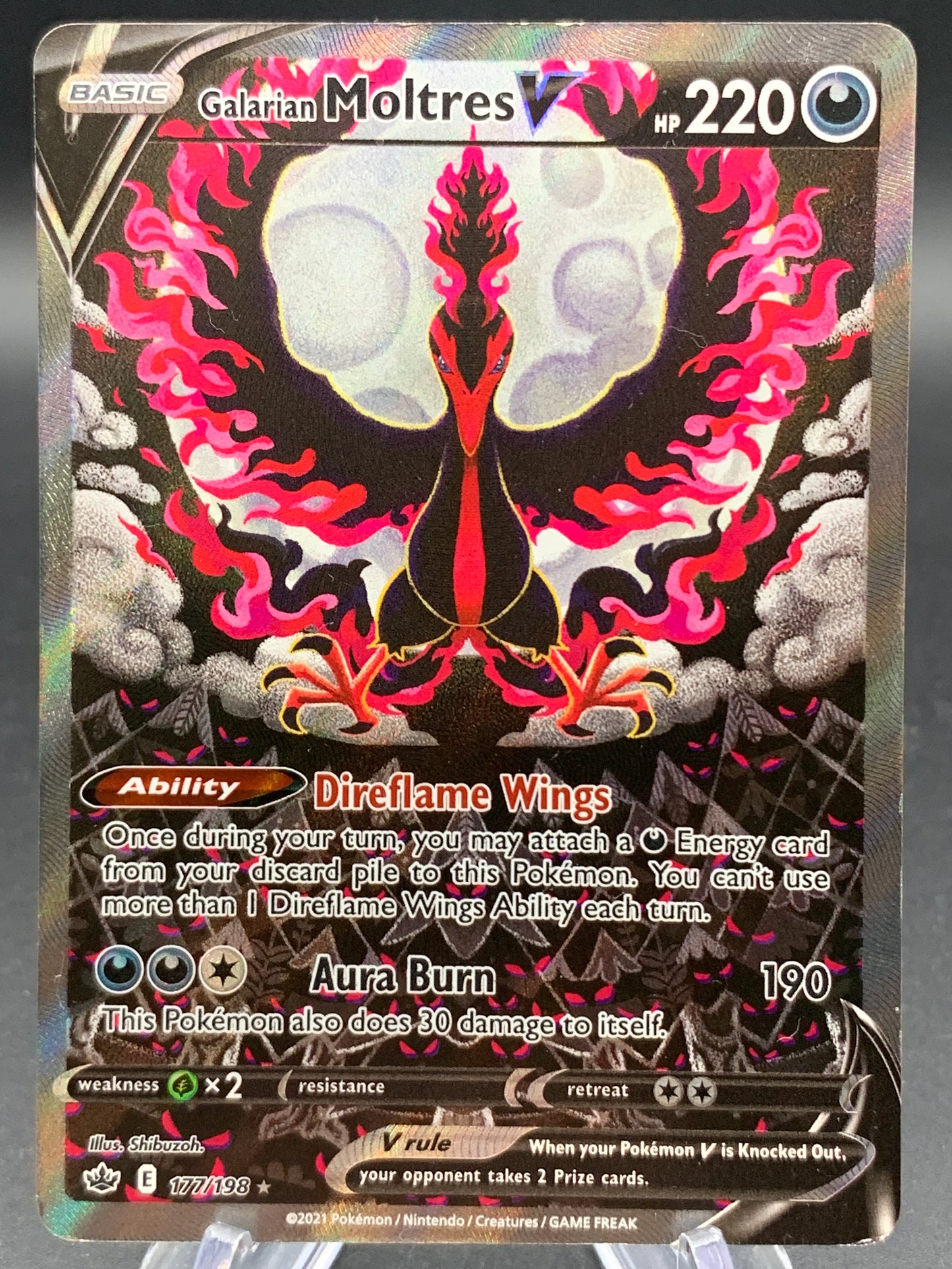 Pokémon TCG: 2021 Galarian Moltres V - 177/198 - Chilling Reign