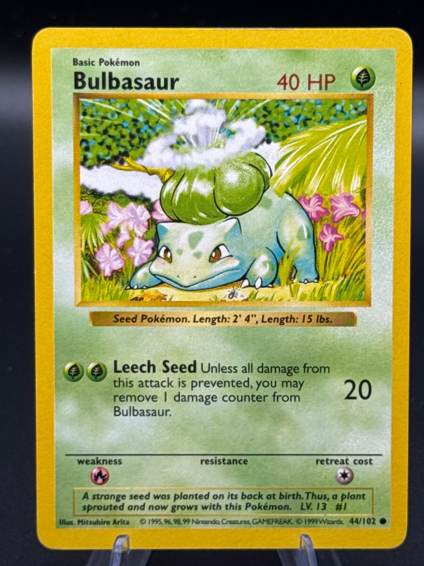 Pokémon TCG: 1999 Bulbasaur - 44/102 - Base Set Shadowless