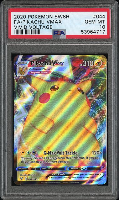 PSA 10 Pokémon TCG: 2020 Pikachu VMAX 044/185 SWSH: Vivid Voltage