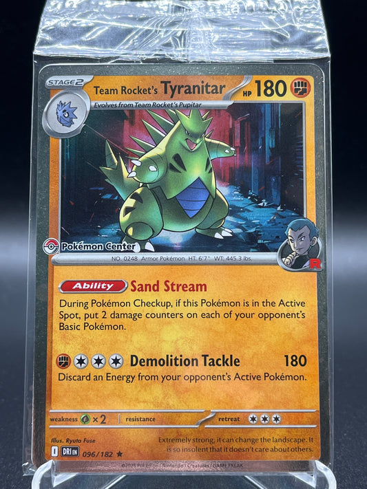 Pokémon TCG: 2025 Team Rocket's Tyranitar 096/182 SVP: Destined Rivals Sealed Pokémon Center Sealed Promo