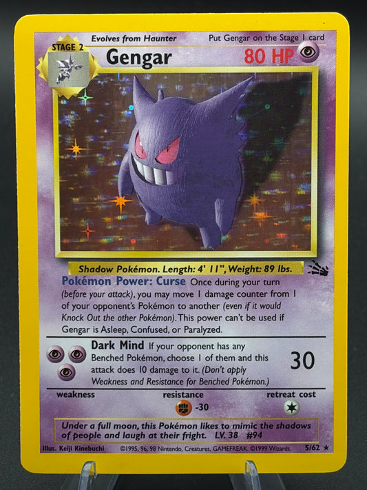 Pokémon TCG: 1999 Gengar 5/62 Fossil Holo